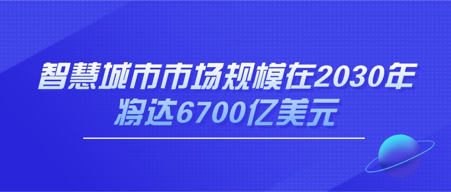 智慧城市市場規模在2030年將達6700億美元